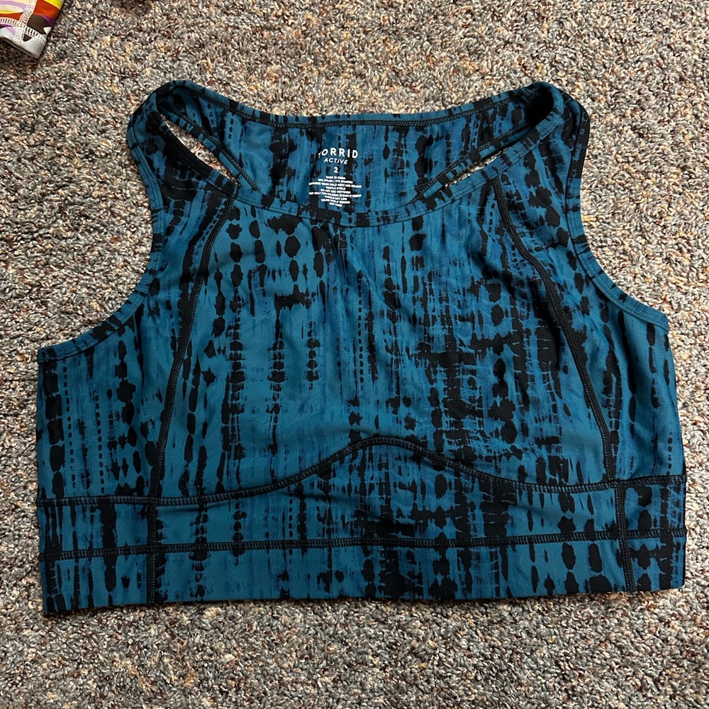 Torrid Teal and Black Tank Top